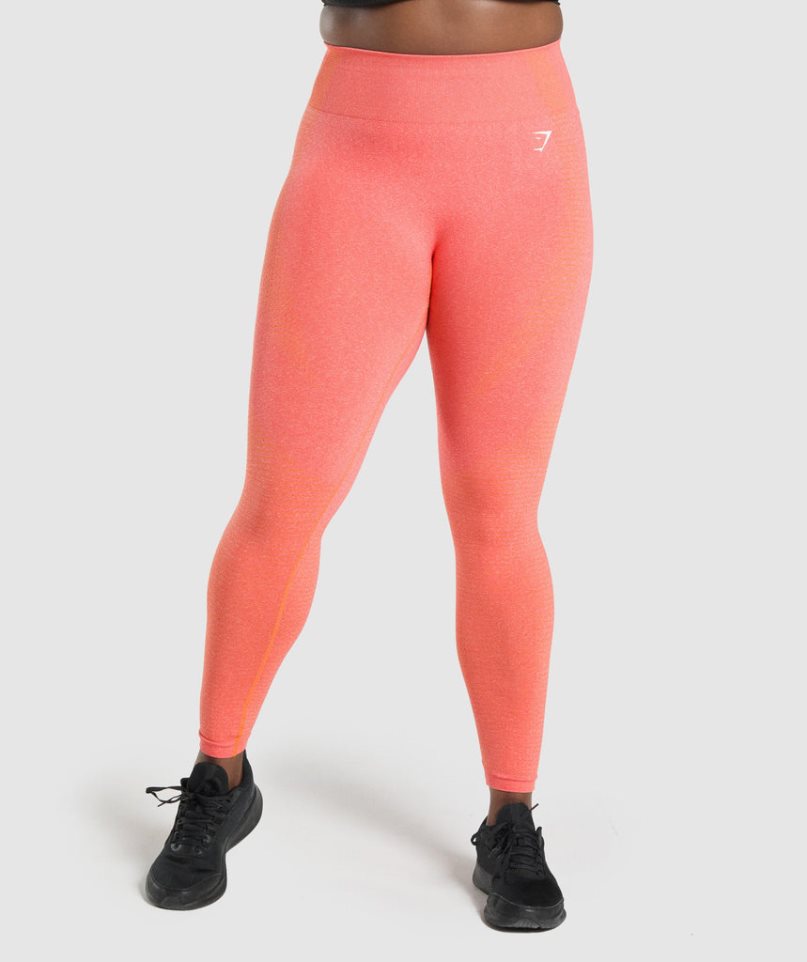 Women\'s Gymshark Vital Seamless 2.0 Leggings Orange | NZ 8DAYVK